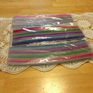 origami / quilling paper strips bundle, glitter colors